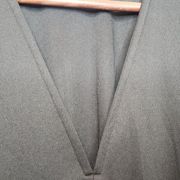 Vintage Halston IV Dorian 70s 80s Caftan Dress One Size Union Made Black Polyest - Picture 5 of 12